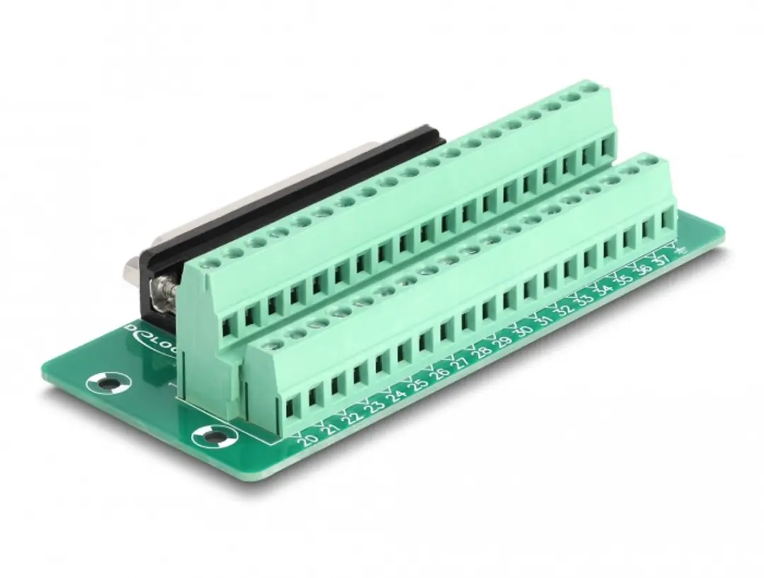 Delock D-Sub 37 Pin Vrouwelijk naar Terminal Block - Groen