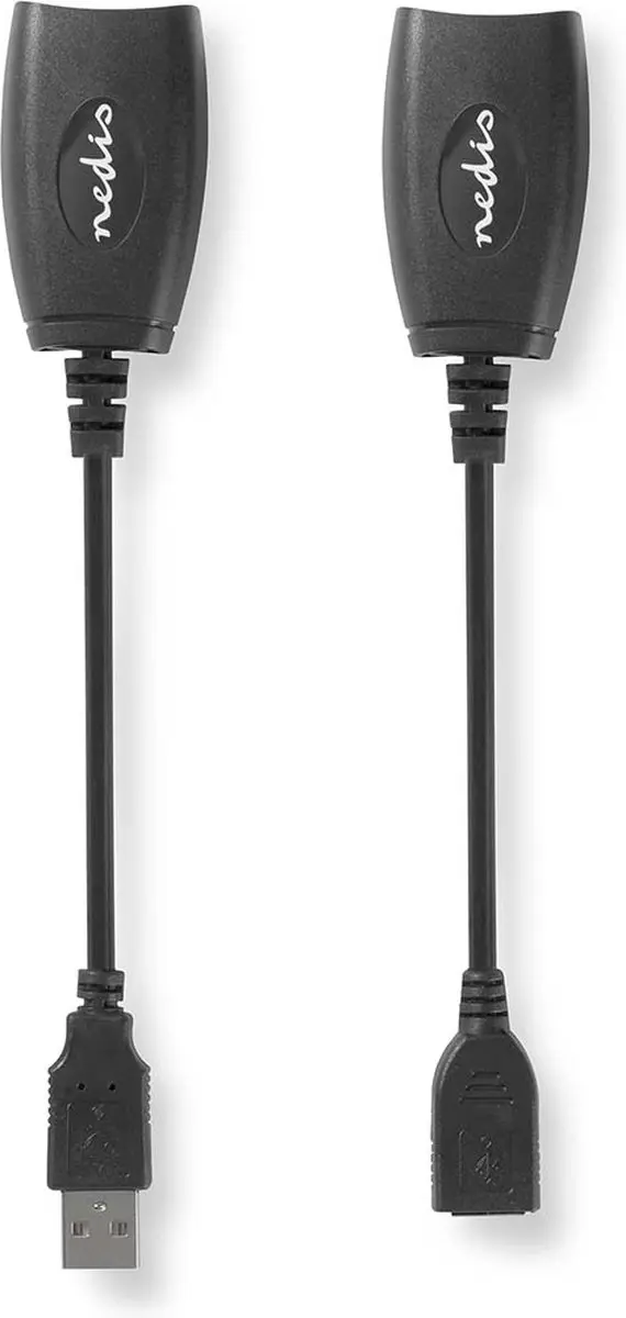 Nedis CCGB60EXTBK500 USB-A naar RJ45 Kabel - 0,2m - 12 Mbps - Zwart
