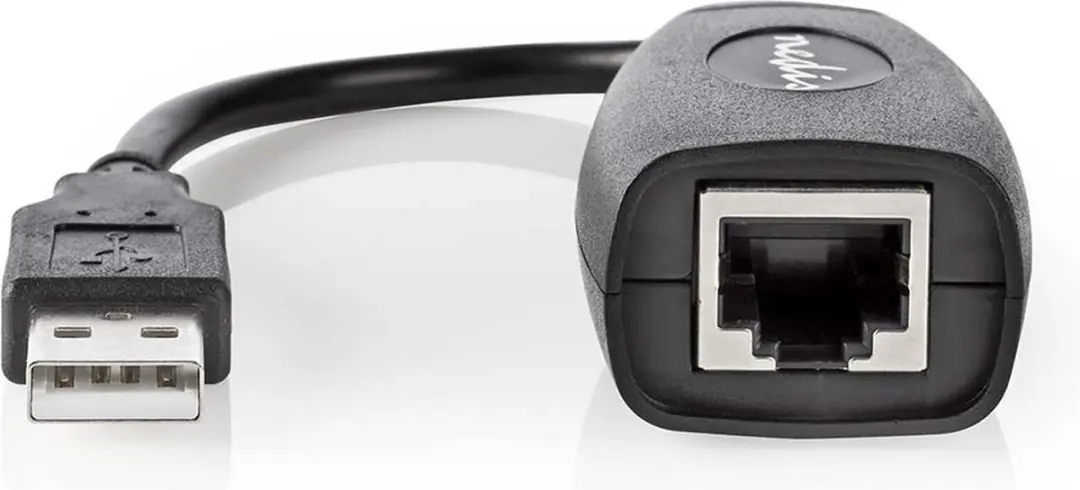 Nedis CCGB60EXTBK500 USB-A naar RJ45 Kabel - 0,2m - 12 Mbps - Zwart