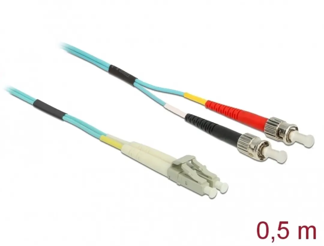 Delock LC naar ST Kabel OM3 0.5m