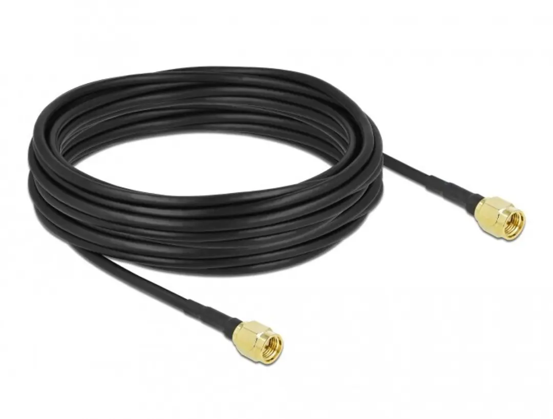 Delock SMA-SMA Antennekabel LMR/CFD100 10m - Zwart