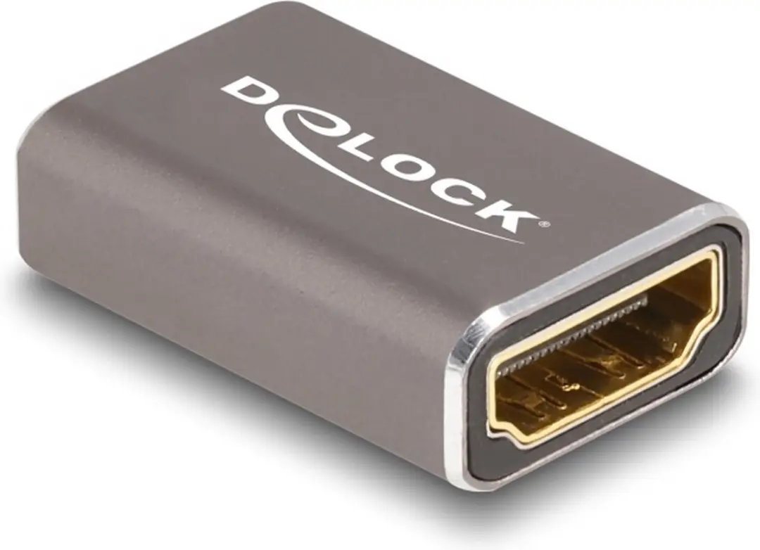 Delock HDMI Adapter Female-Female 8K 60Hz - Grijs Metaal