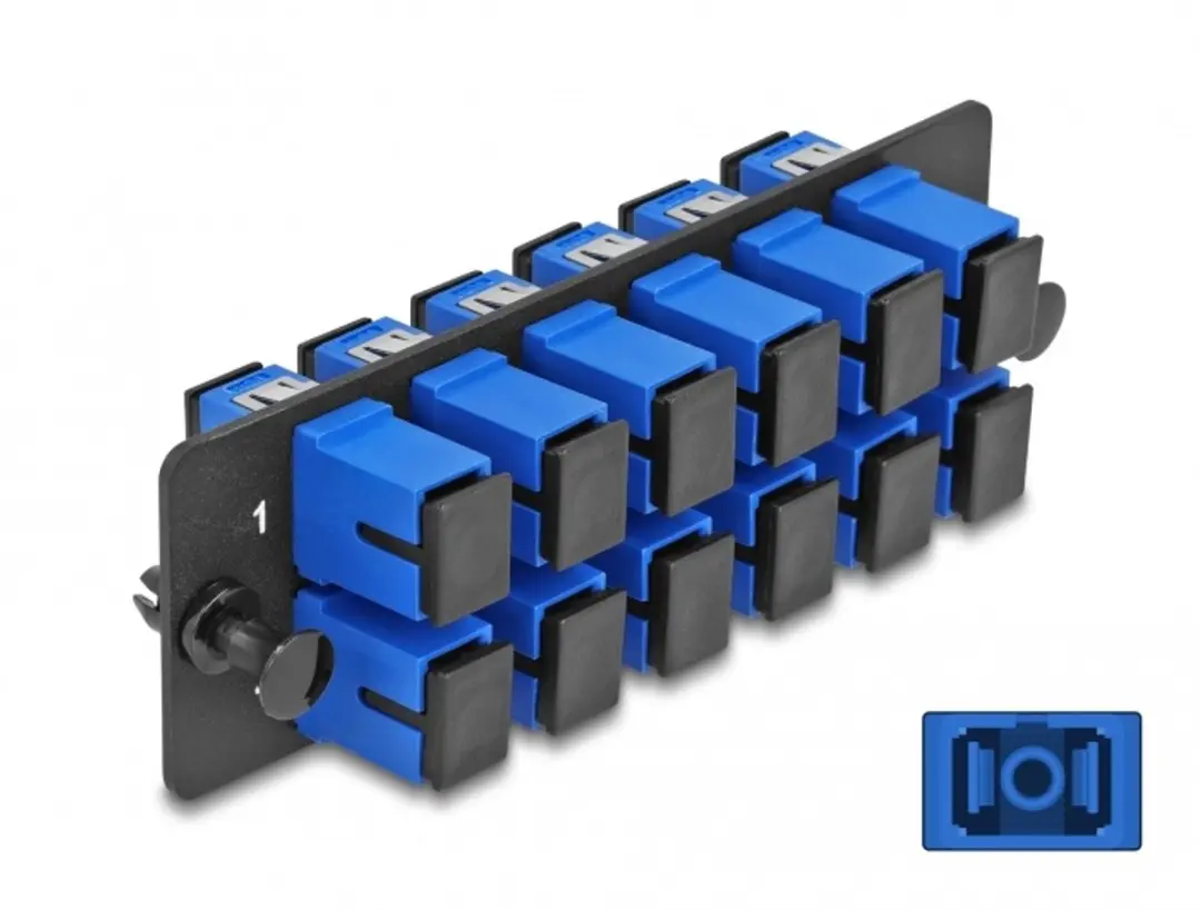 Delock Fiber Optic Adapter Panel SC Simplex UPC 12 Port