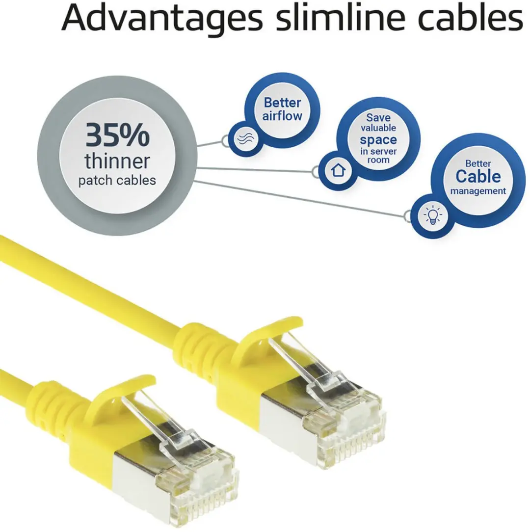 ACT DB7801 CAT6A Patchkabel 1m - Geel