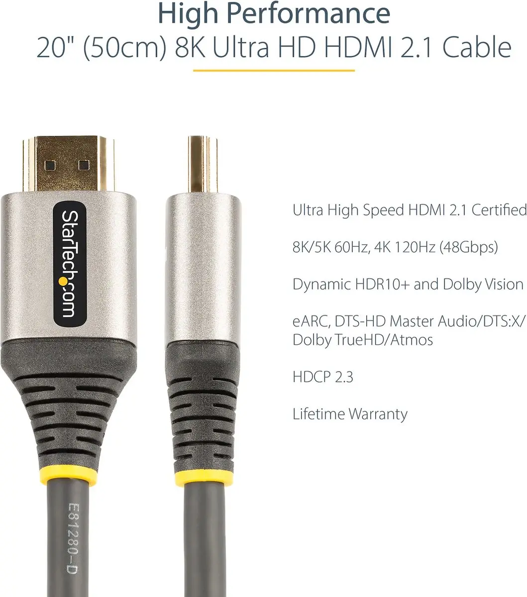 Startech HDMI Kabel HDMM21V50CM 50cm - Zwart