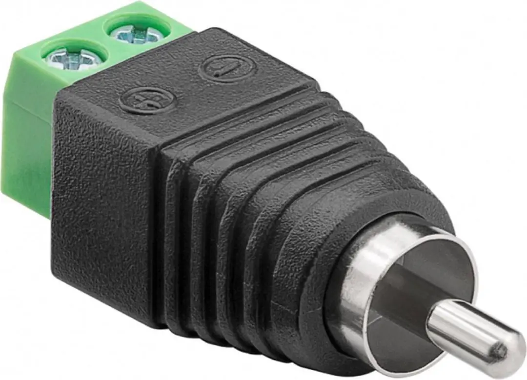 Goobay Schroefbare Mono Tulp Connector - Zwart - 10 Stuks