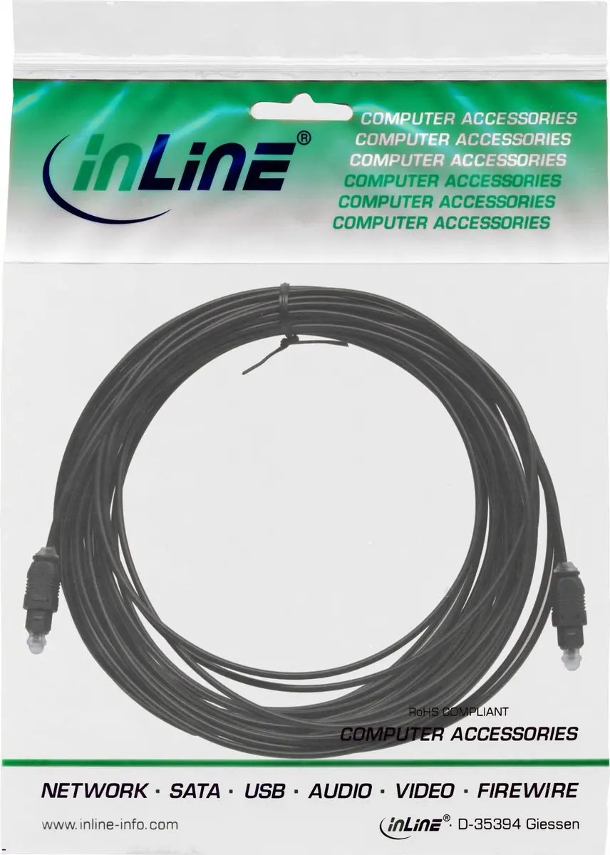 InLine 89923 Toslink Audiokabel 3m - Zwart