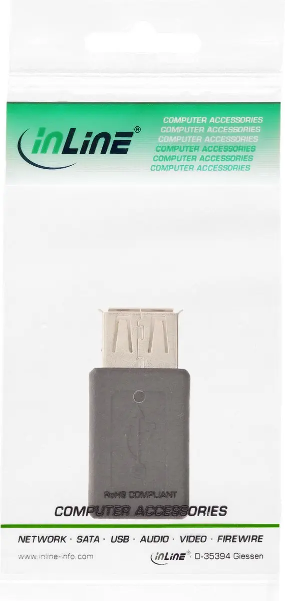 InLine USB Micro-B naar USB-A Adapter USB2.0 - Zwart