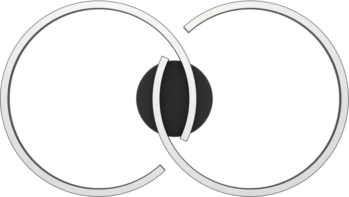 Eglo Amandolo Plafondlamp LED 67,5cm - Zwart/Wit - Dimbaar