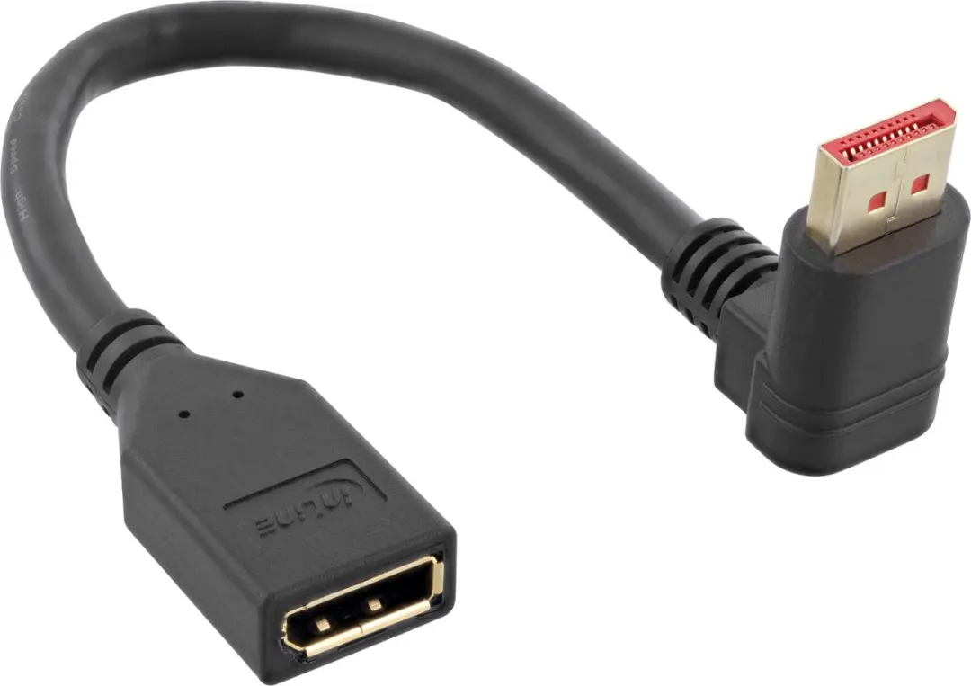 InLine DisplayPort Adapter 1.4 90° Omhoog