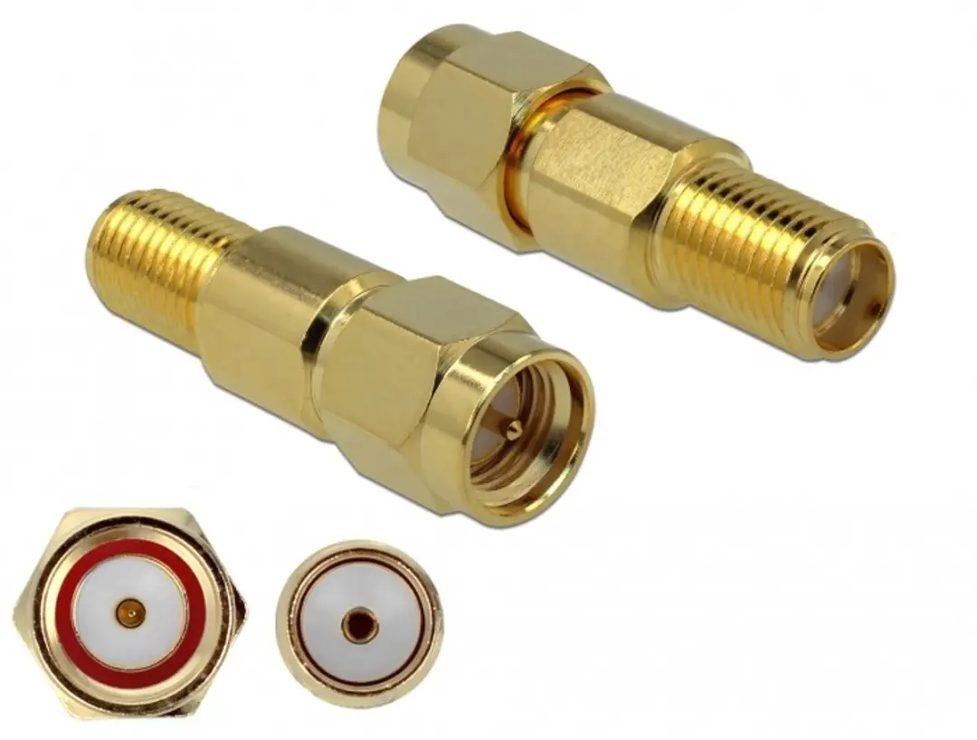 Delock SMA Plug naar SMA Jack Adapter 3 GHz