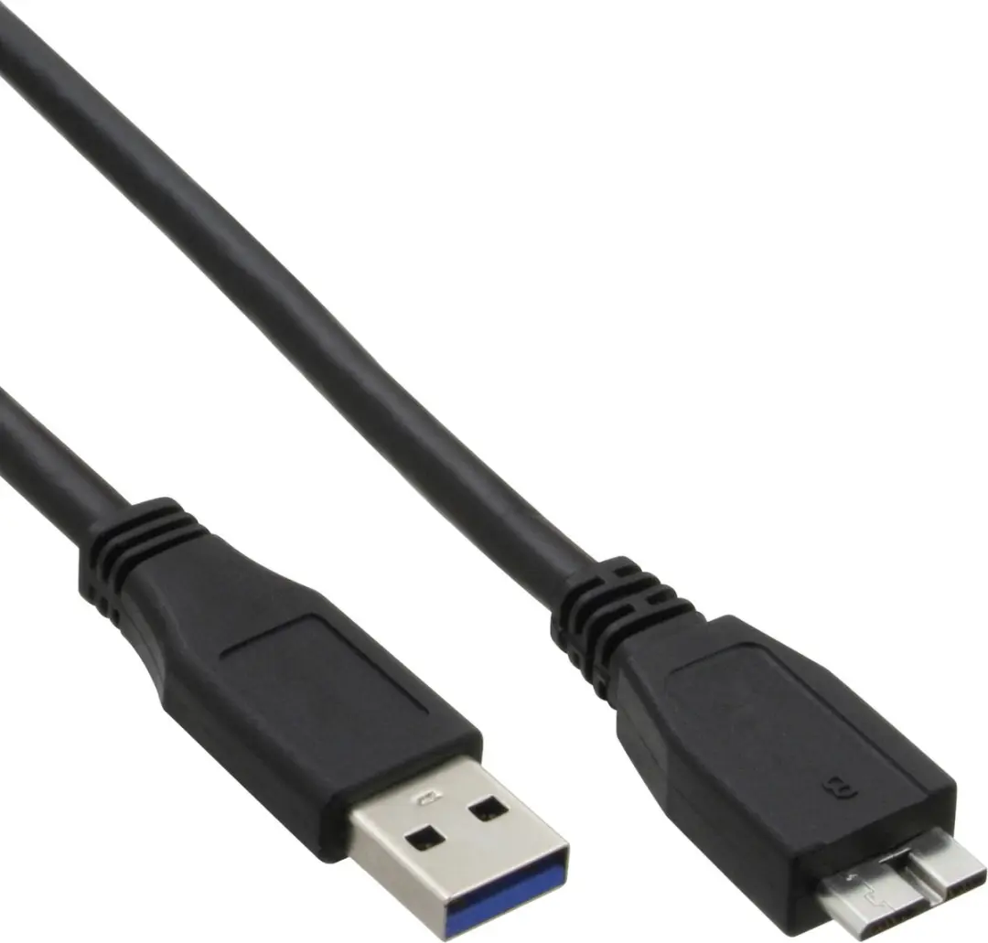 InLine USB Micro naar USB-A Kabel 3.0 - 1m - 2A - Zwart