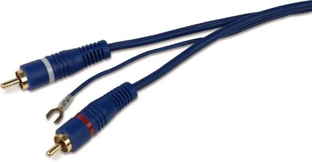 Caliber CL195 RCA Kabel - 2x Tulp - 5m - Verguld - Blauw