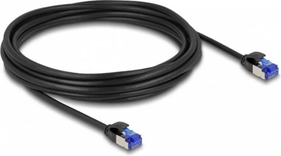 Delock RJ45 Cat.6A S/FTP Netwerkkabel 5m - Zwart