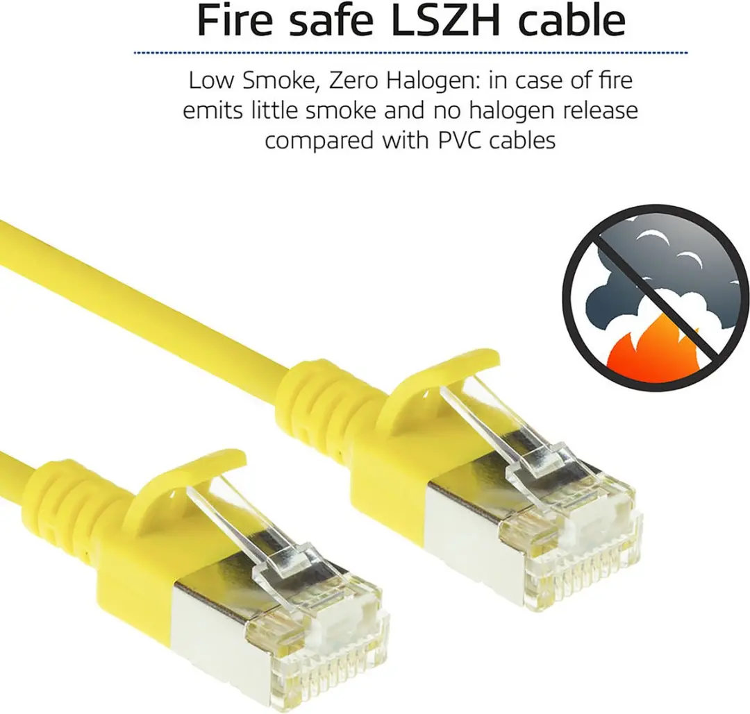 ACT Gele LSZH U/FTP CAT6A Patchkabel 3m - DC7803