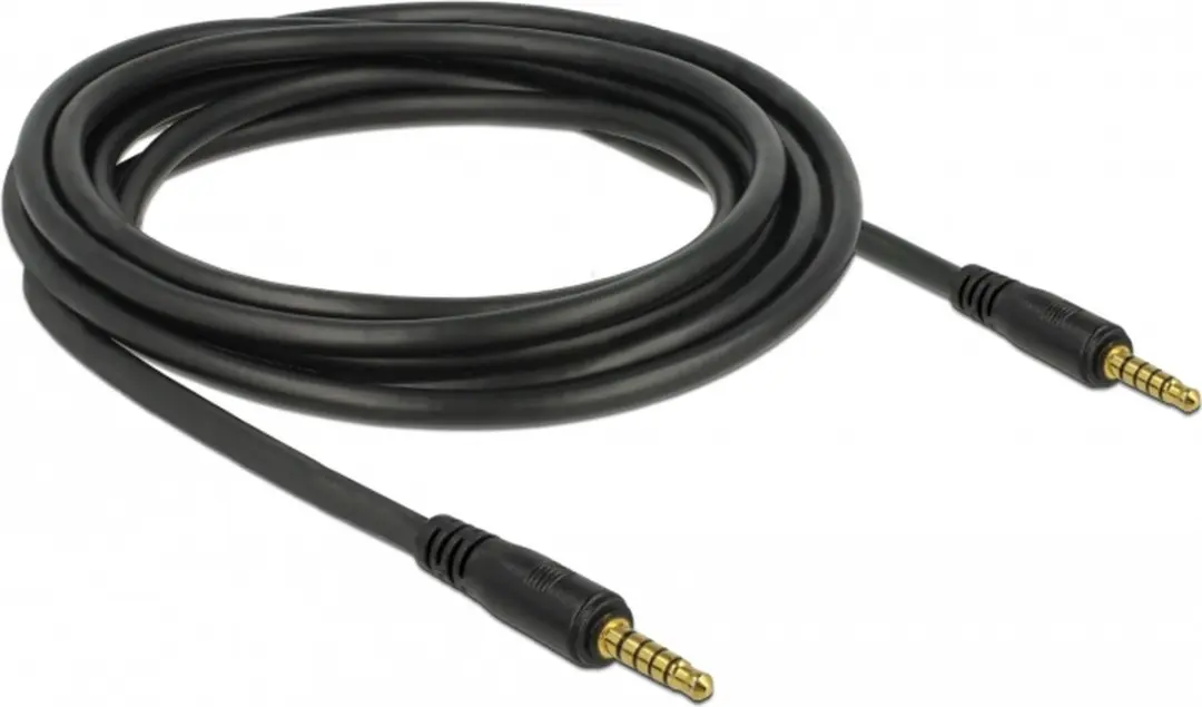 Delock 3,5mm Jack 5-polig Audiokabel 3m - Zwart