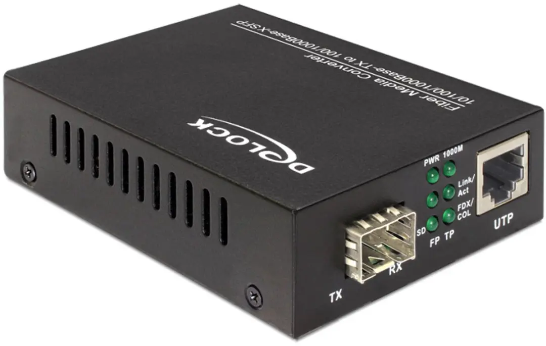 Delock 86110 Media Converter 10/100/1000Base-T naar 100/1000Base-X SFP
