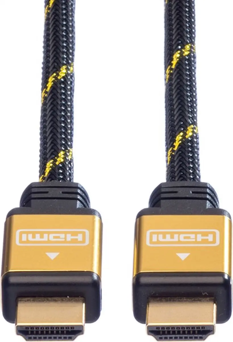 Roline Gold HDMI Kabel M-M 3m - Zwart/Goud