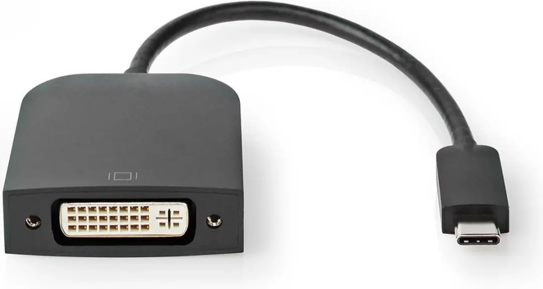 Nedis CCGP64552BK02 USB-C naar DVI Adapter 1080p - 20cm - Zwart