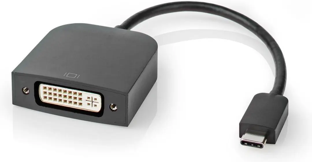 Nedis CCGP64552BK02 USB-C naar DVI Adapter 1080p - 20cm - Zwart