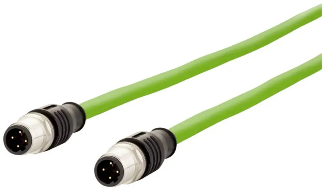 Metz Connect 142M1D11010 M12 Netwerkkabel CAT 5e SF/FTP 1m - Groen