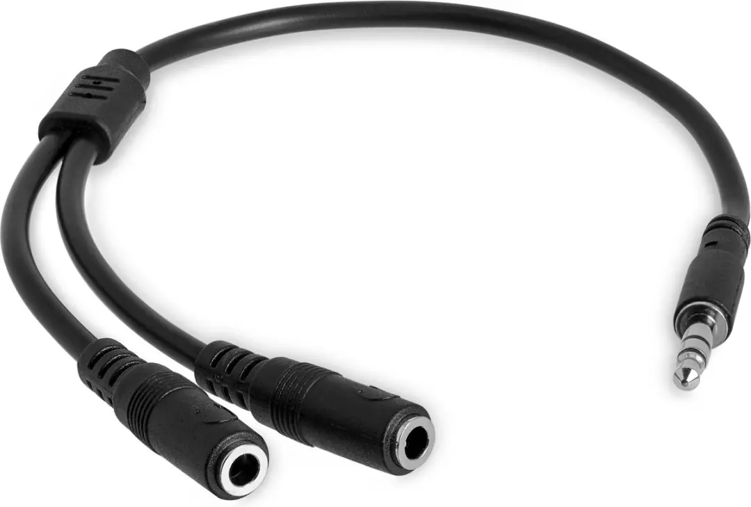 Startech MUY1MFFS Stereo Splitterkabel 3,5mm M-M naar 2x V-V - Zwart