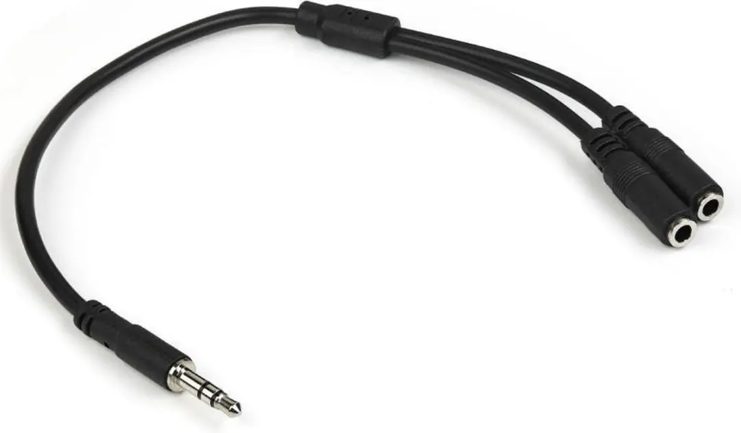 Startech MUY1MFFS Stereo Splitterkabel 3,5mm M-M naar 2x V-V