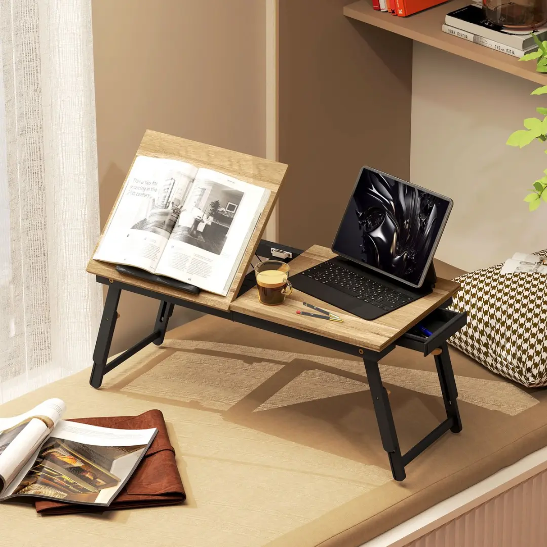 Homcom Laptoptafel T0002-01-19430 Bed-/Laptoptafel - In hoogte verstelbaar - Zwart