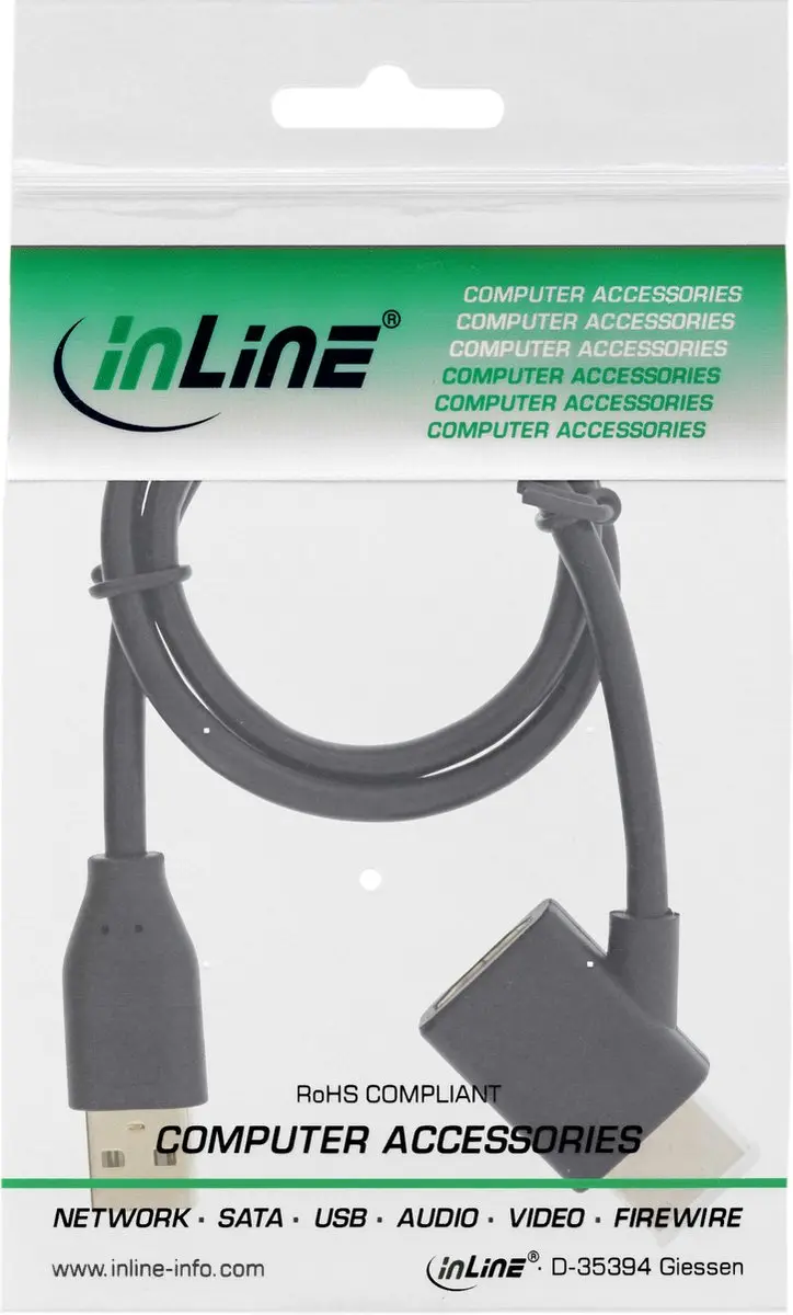 InLine 17600I Tussenstuk HDMI/USB-A - Zwart