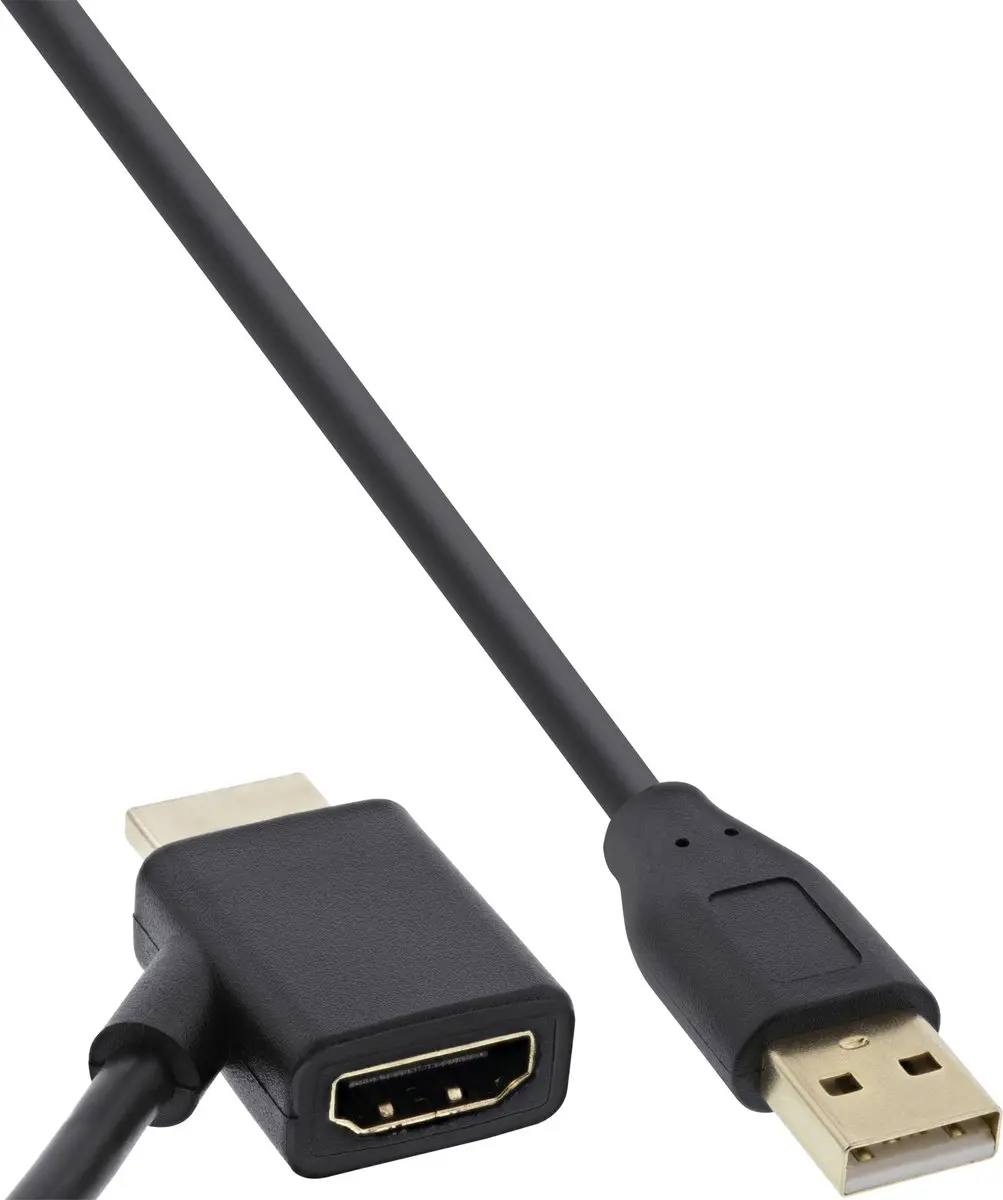 InLine 17600I Tussenstuk HDMI/USB-A - Zwart