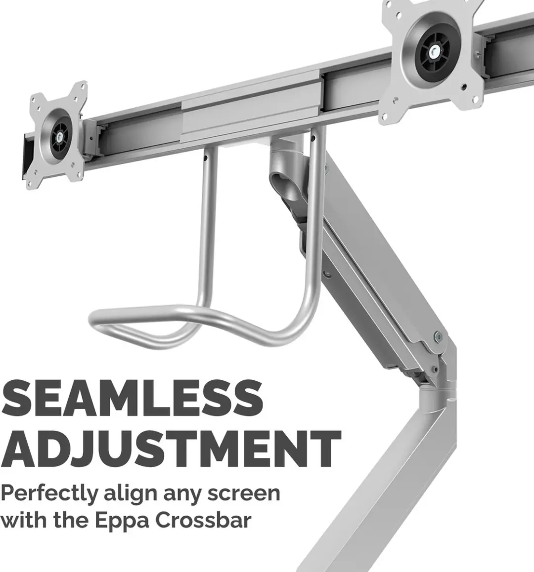 Fellowes Eppa Crossbar Monitorarm 32" - Zilver