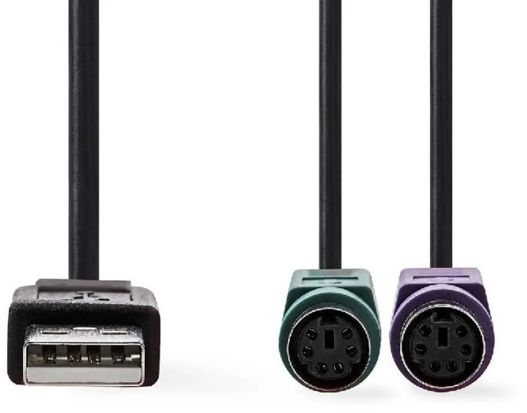 Nedis 2-in-1-Kabel CCGB60830BK03 - USB 2.0 - 0,3m - Zwart