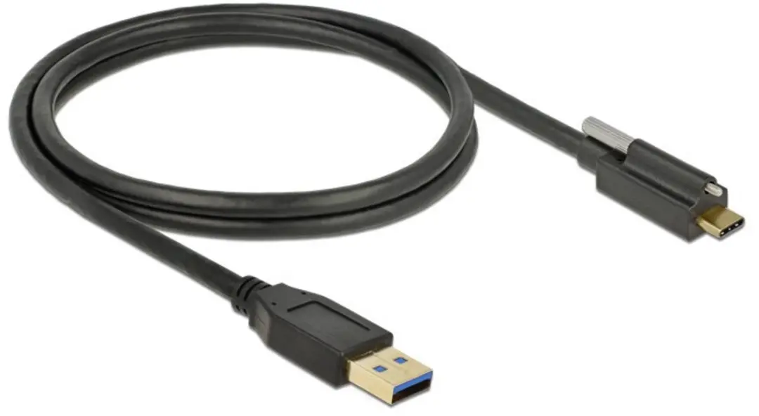 Delock USB-A naar USB-C Kabel 3.1 Gen 2 - 1m - 3A - Zwart