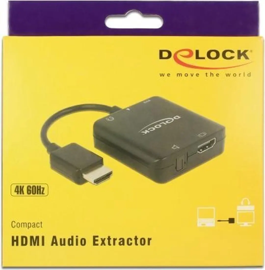 Delock HDMI Audio Extractor 63276 - 4K 60Hz - Zwart