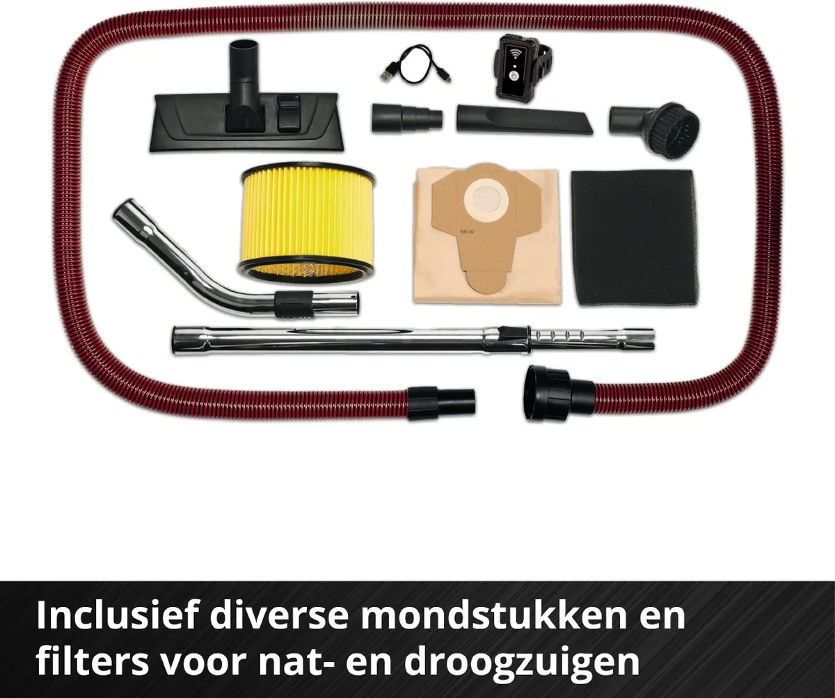 Einhell TP-VC 36/30 S Auto Li Accu Nat-/Droogzuiger - 30L - 150 Airwatts
