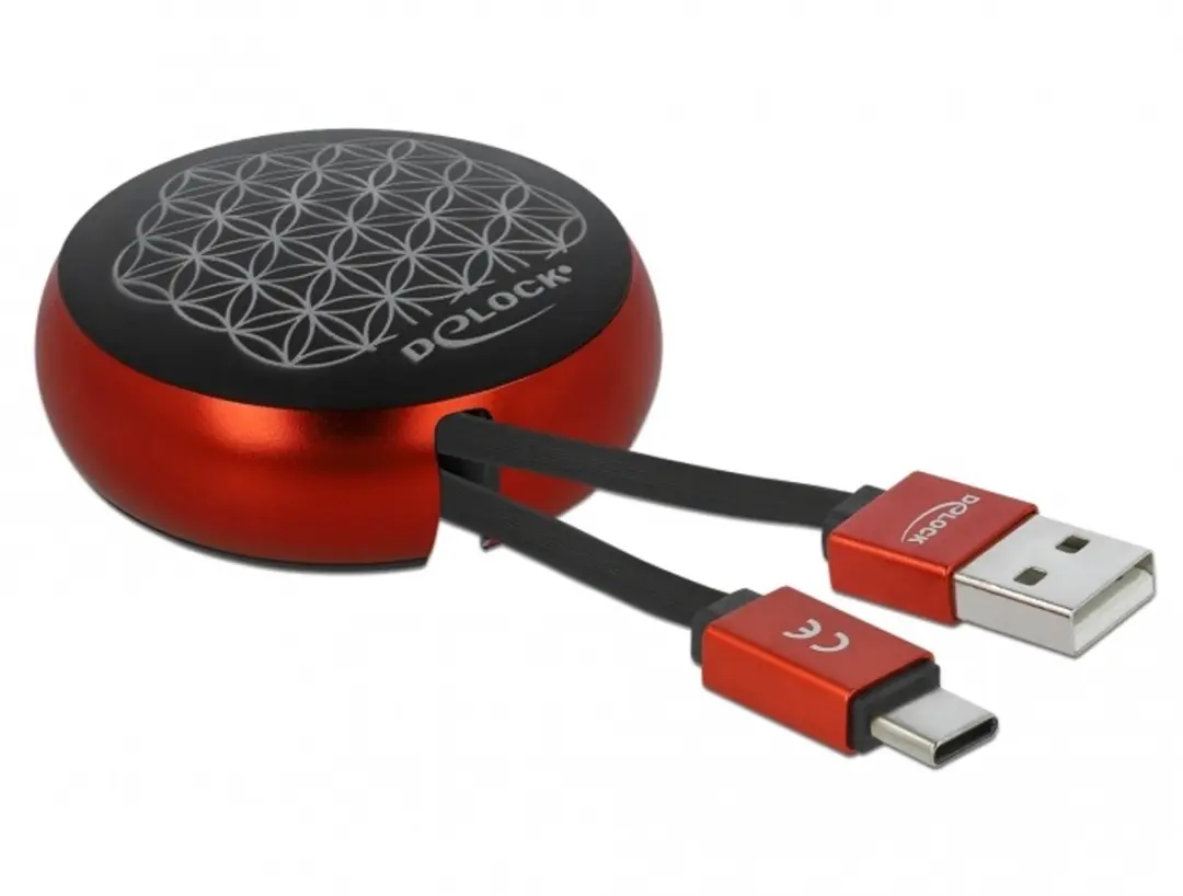 Delock USB Retractable Kabel Type-A naar USB-C