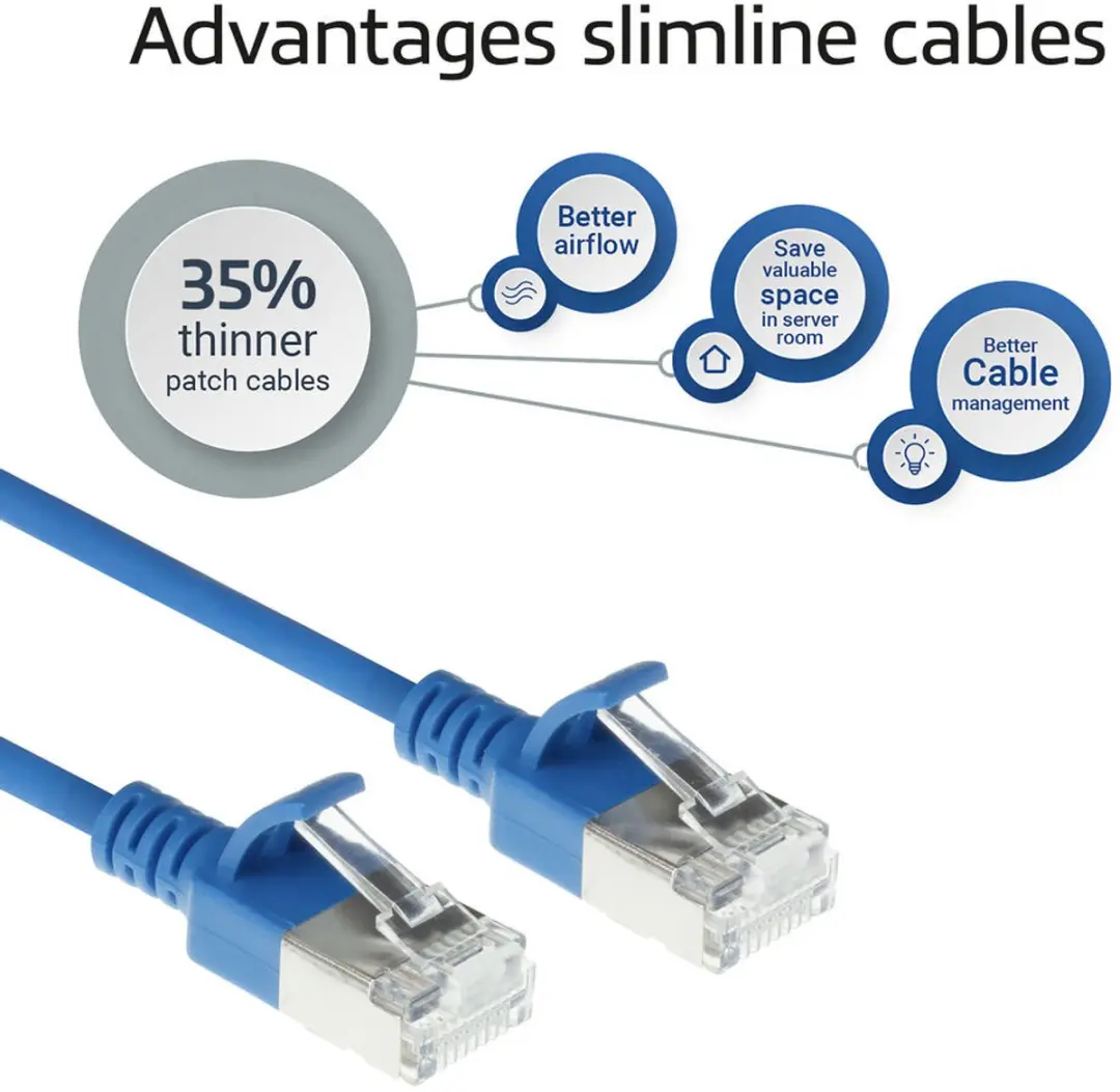 ACT DB7607 CAT6A Patchkabel 7m - Blauw
