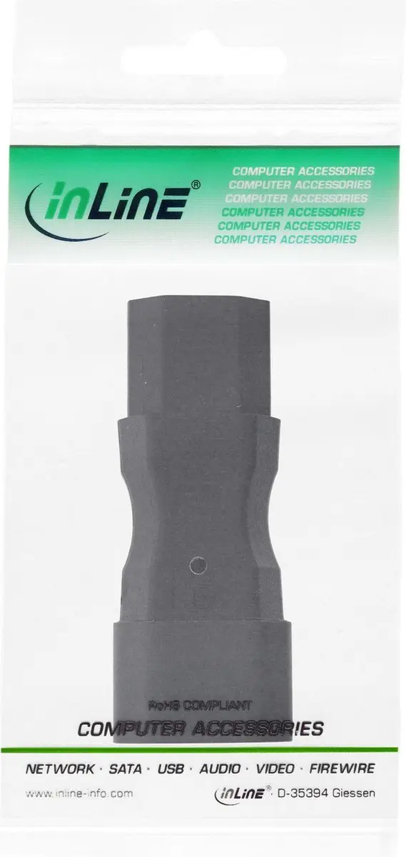 InLine C13-C14 Stroomadapter - Zwart