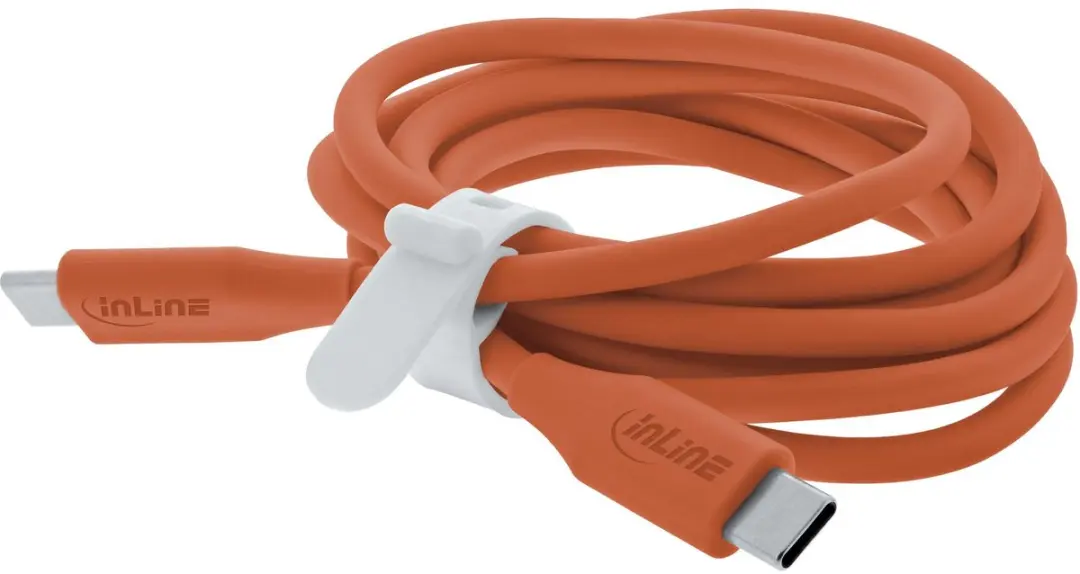 InLine USB-C Snelladingskabel 100W - 0,5m - Papaya