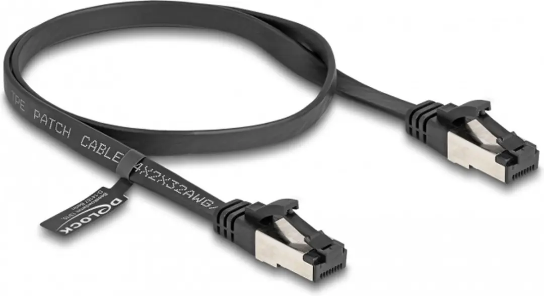 Delock Cat.8.1 RJ45 Patchkabel 0,5m - Zwart