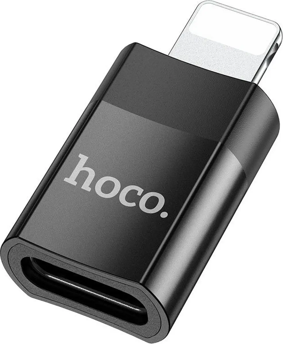 Hoco UA17 USB-C naar USB-A Adapter - Zwart