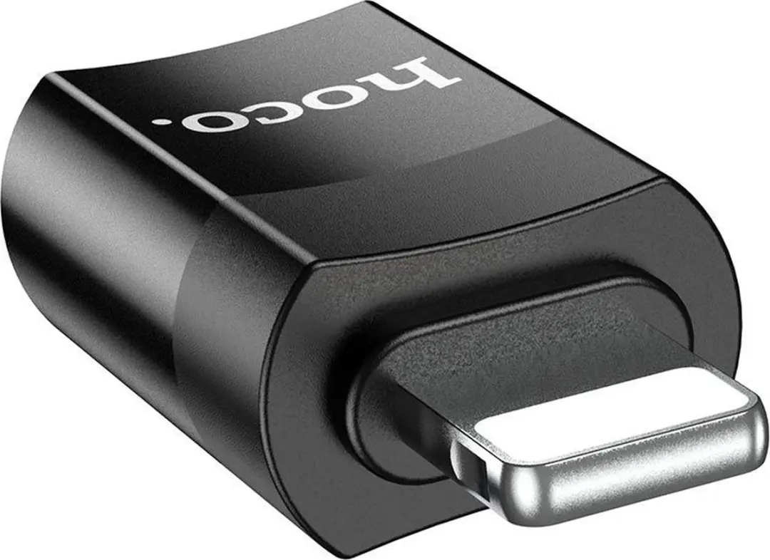 Hoco UA17 USB-C naar USB-A Adapter - Zwart