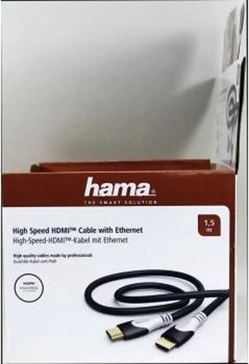 Hama High-speed HDMI-kabel 1,5m - Verguld - Zwart