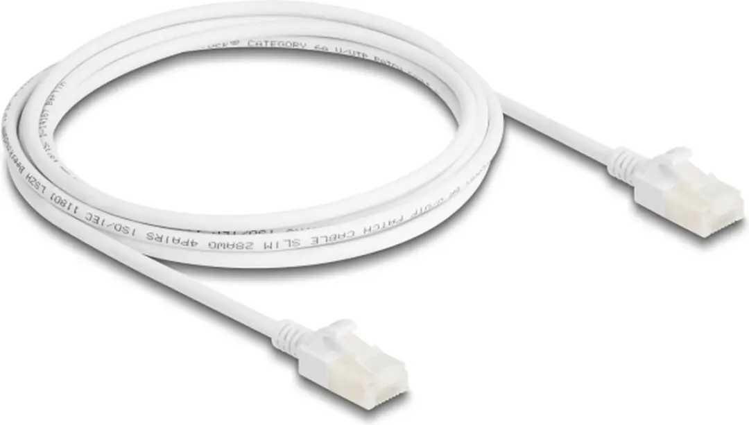Delock RJ45 Netwerkkabel Cat.6A 2m - Wit