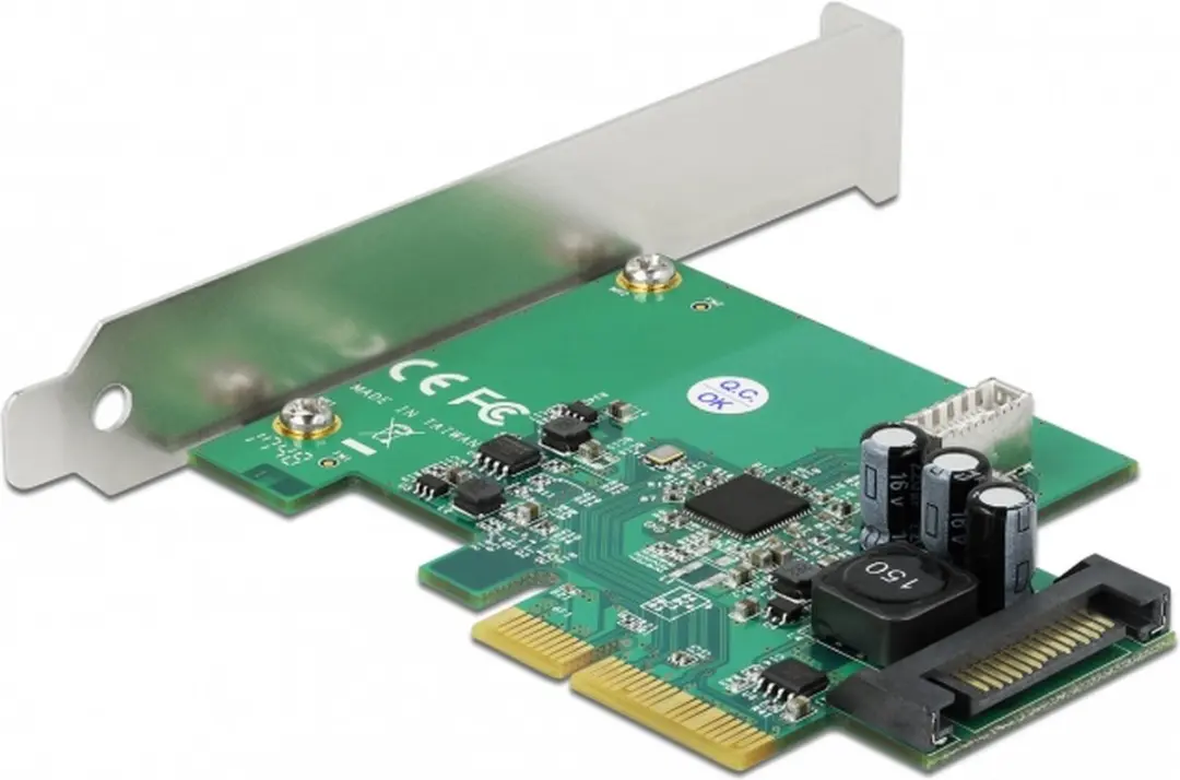 Delock PCIe Kaart USB 3.2 Gen 2 Key B 20-pins - Groen/Grijs