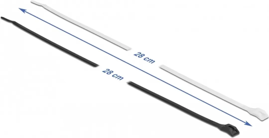 Delock Kabelbinders 280x3,6mm - 100 Stuks - Zwart/Transparant