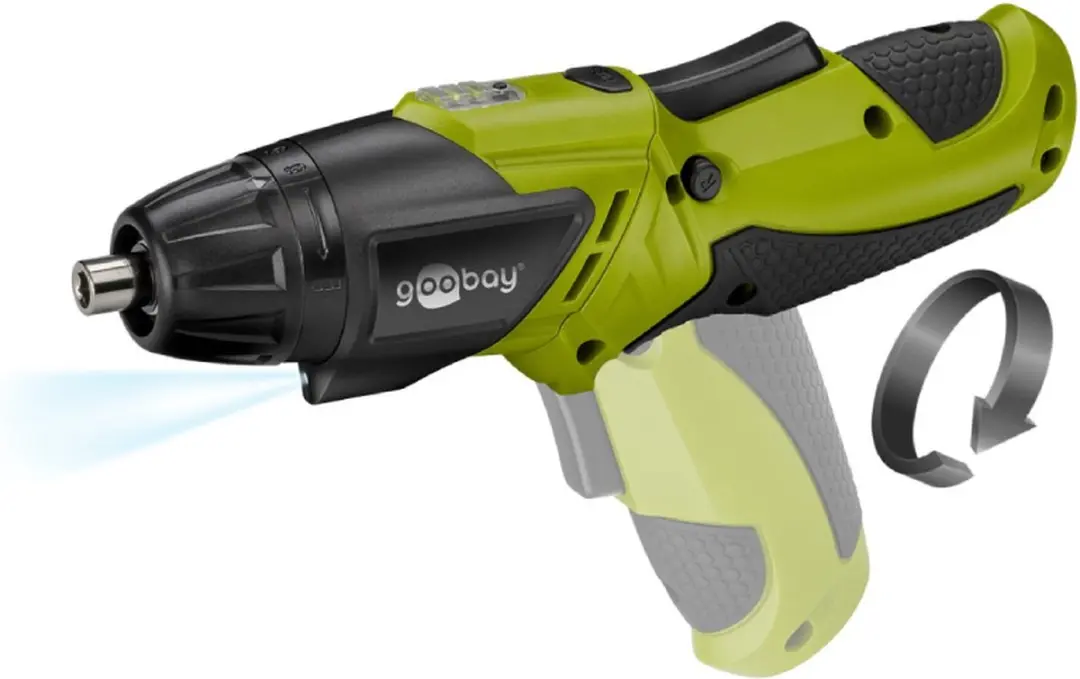 Goobay 71880 Elektrische Schroevendraaierset 7-delig - Zwart-Groen