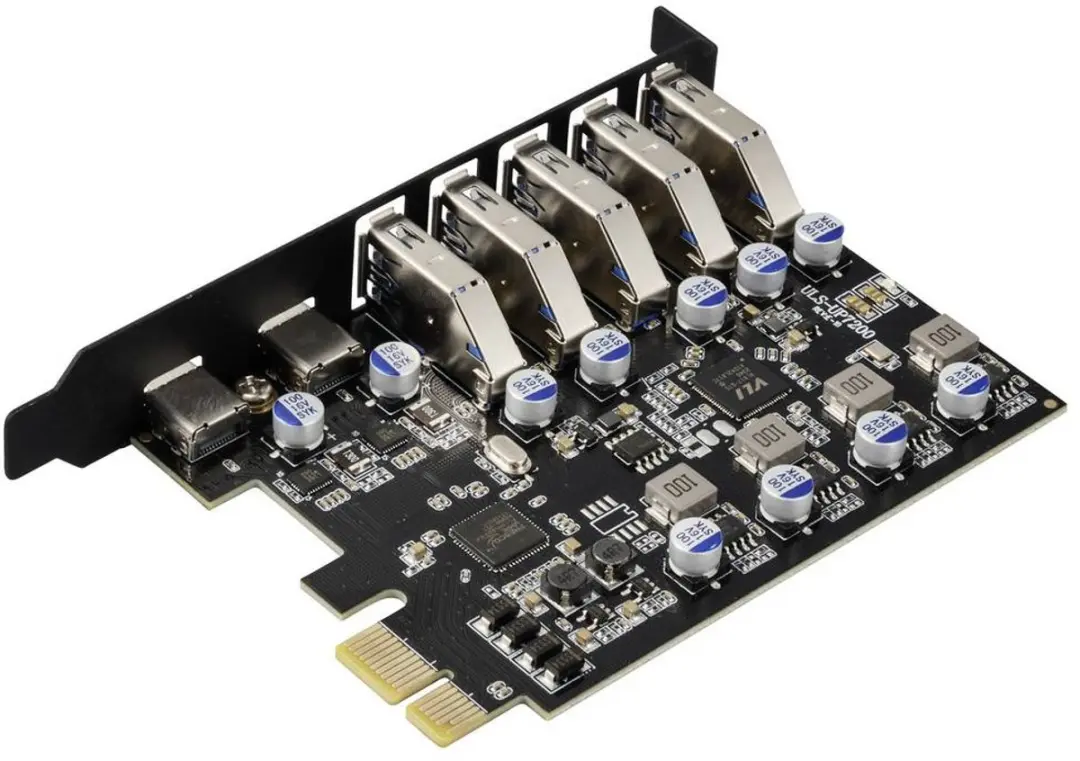 Renkforce RF-6613198 USB 3.0 Controllerkaart - 5x USB-A + 2x USB-C