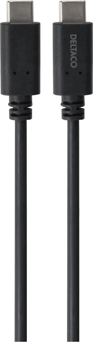 Deltaco USBC-4008-LSZH USB-C Kabel 4.0 - 0,8m - Zwart