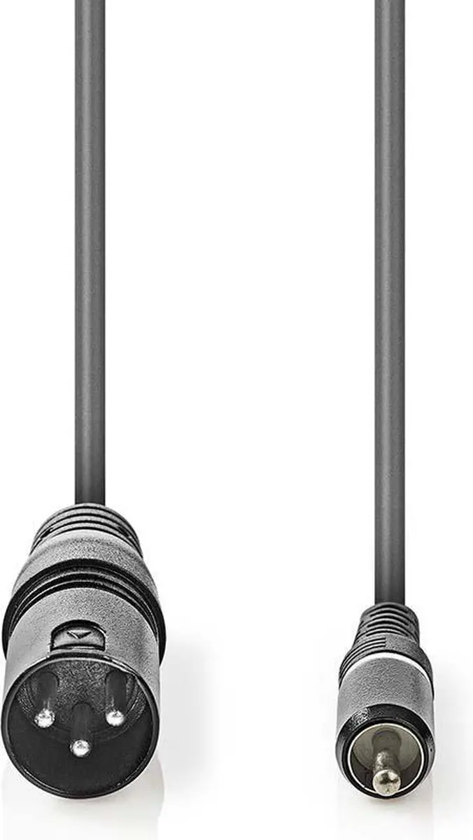 Nedis XLR naar RCA Audiokabel 1.5m - Donkergrijs
